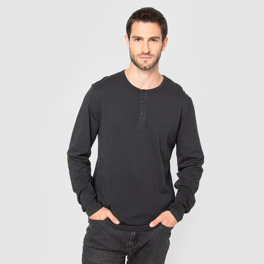 POLERA MANGA LARGA HENLEY